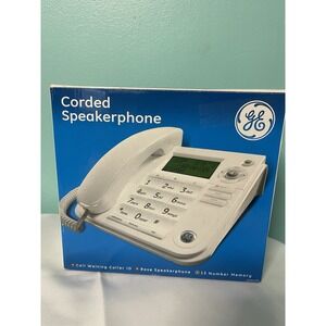 GE 29581GE1-A Single Line Corded Phone Speakerphone Call Waiting Caller ID White